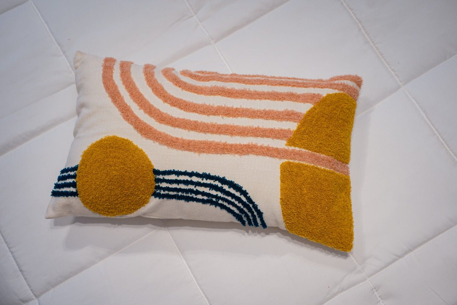 Pink & Yellow Geometric Bliss Cushion Cover