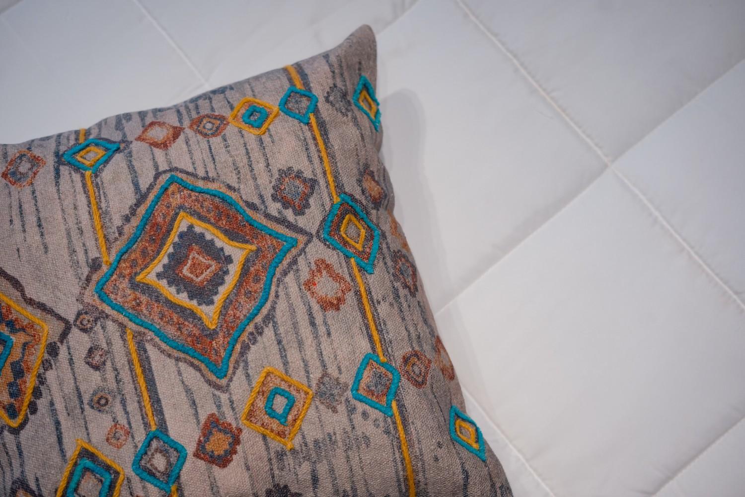 ZigZag Charm Handcrafted Cotton Cushion Cover