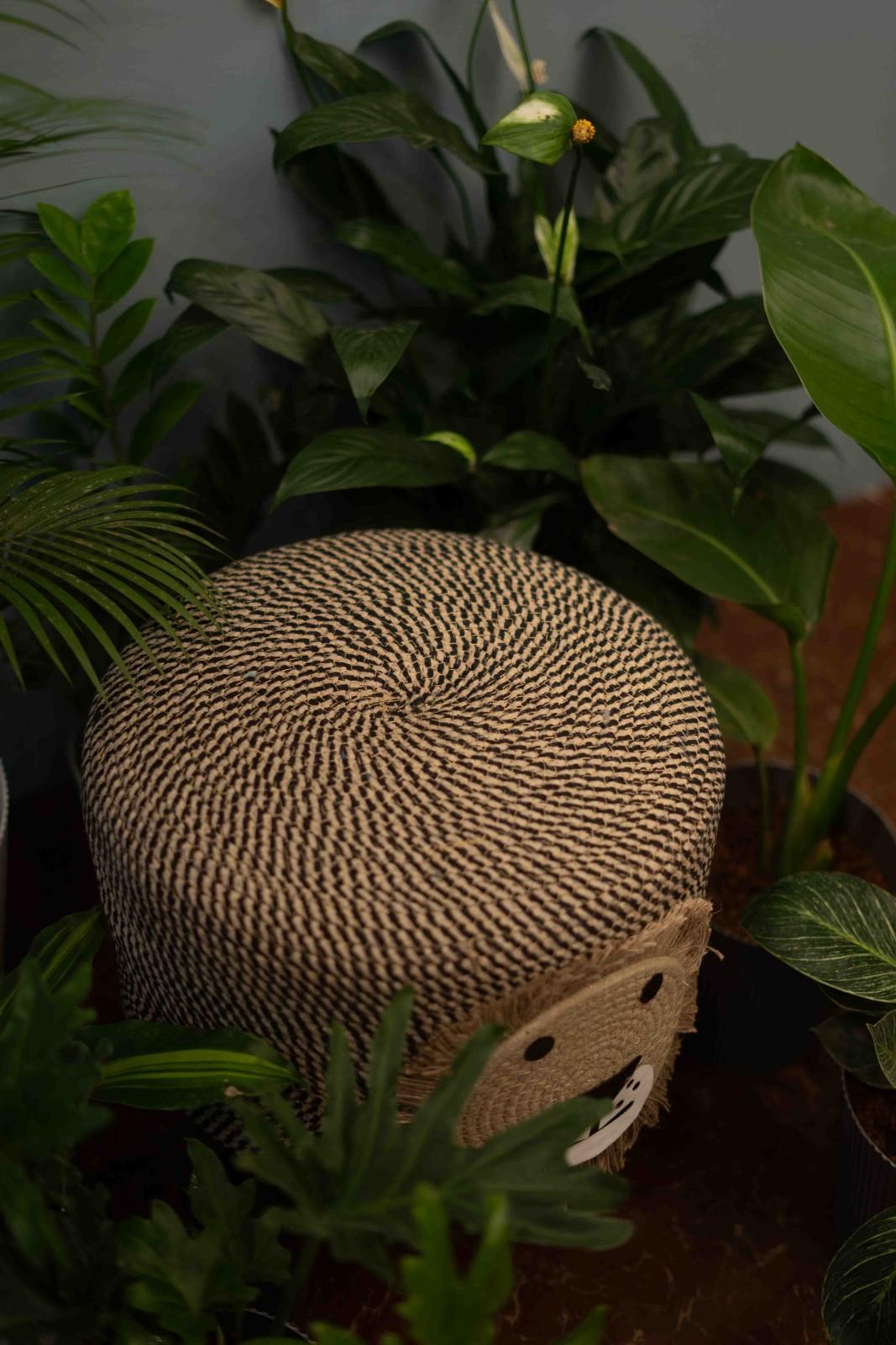 African savanna ottoman stool