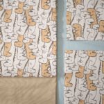 Dino Parade Premium Cotton Border Bedsheet – Whimsical Beige Border Design for Rooms