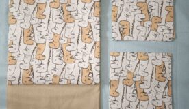 Dino Parade Premium Cotton Border Bedsheet – Whimsical Beige Border Design for Rooms