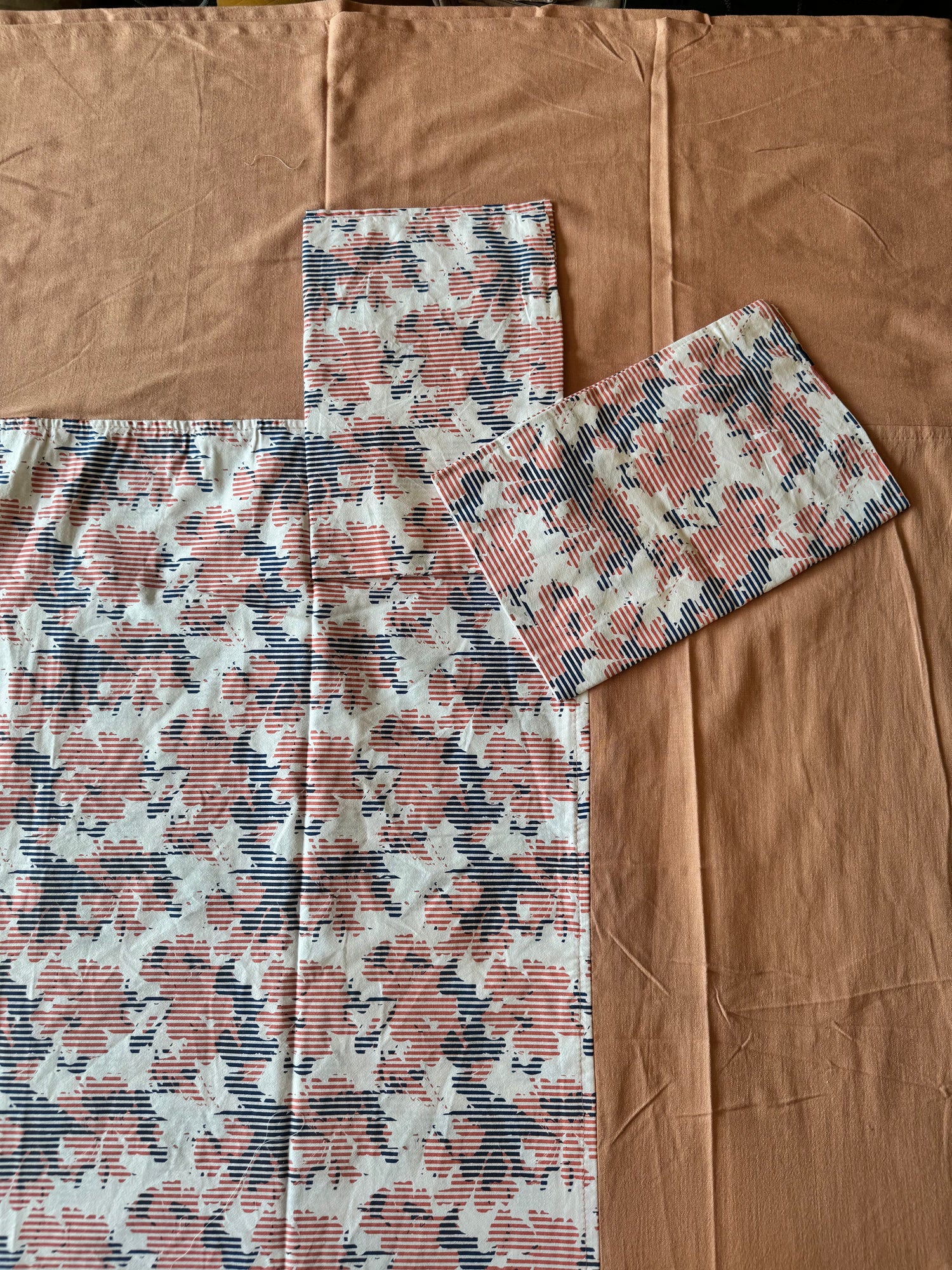 Terracotta Bloom King Size Border Bed Sheet Set