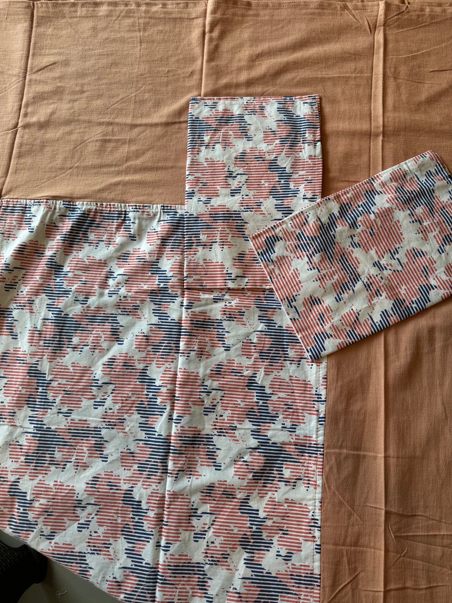 Terracotta Bloom King Size Border Bed Sheet Set