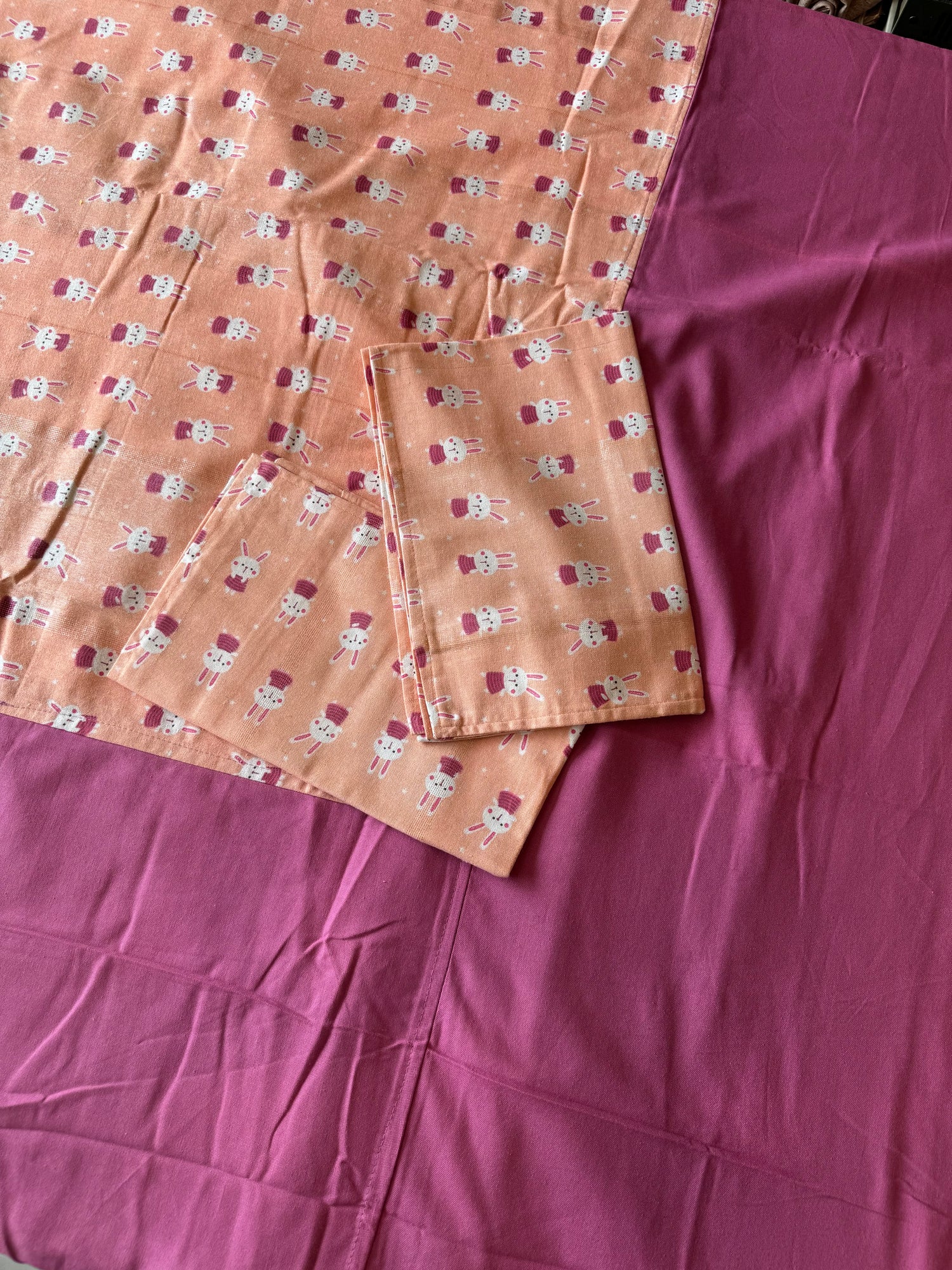 Enchanted Rabbit Border Bed Sheet Set