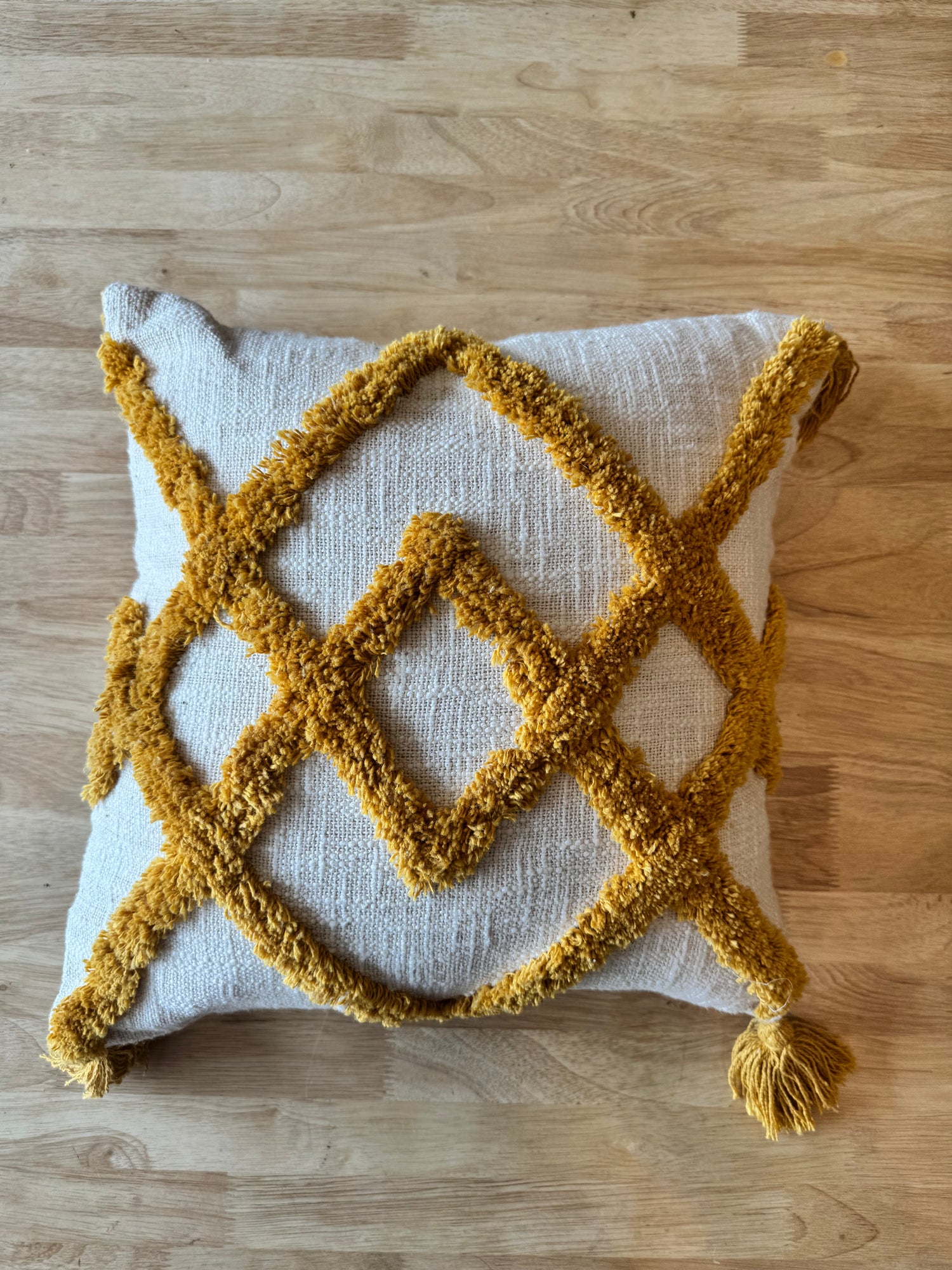 The Golden Lattice Cushion Cover