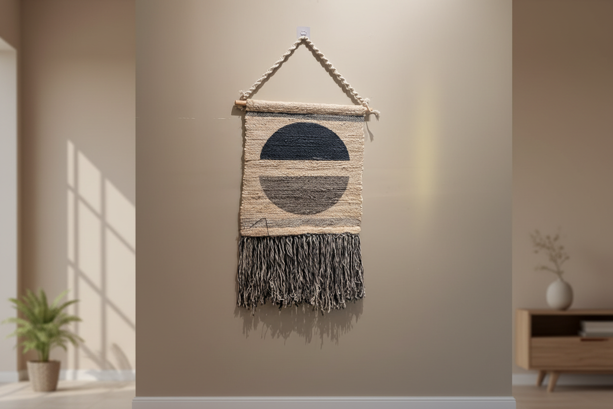Lunar Phases Woven Wall Art