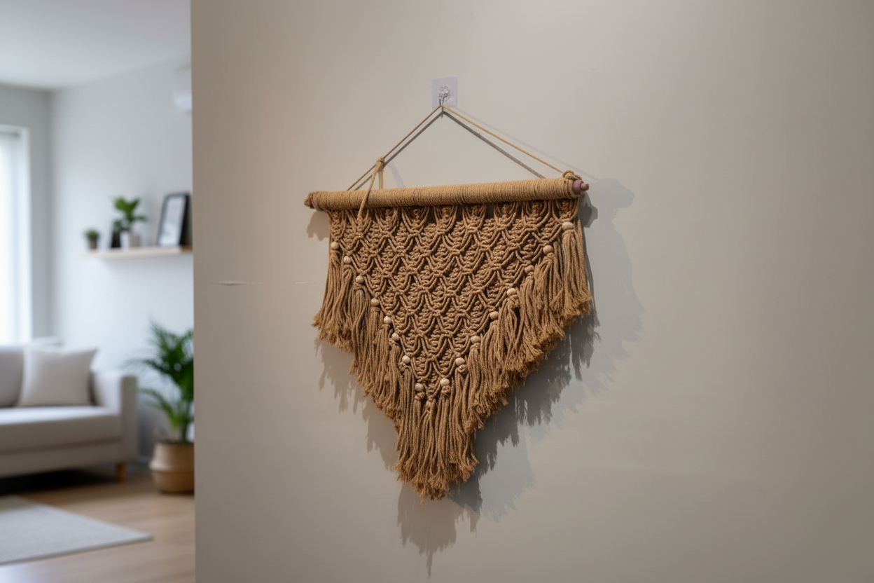 Honey Amber Scalloped Macramé