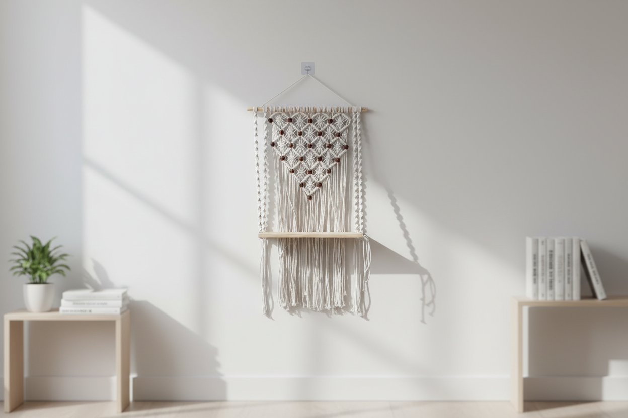 Moroccan Diamond Macramé Shelf