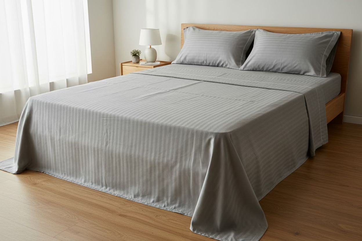 Champagne Silver | Hotel Luxury King Size Bedsheet Set