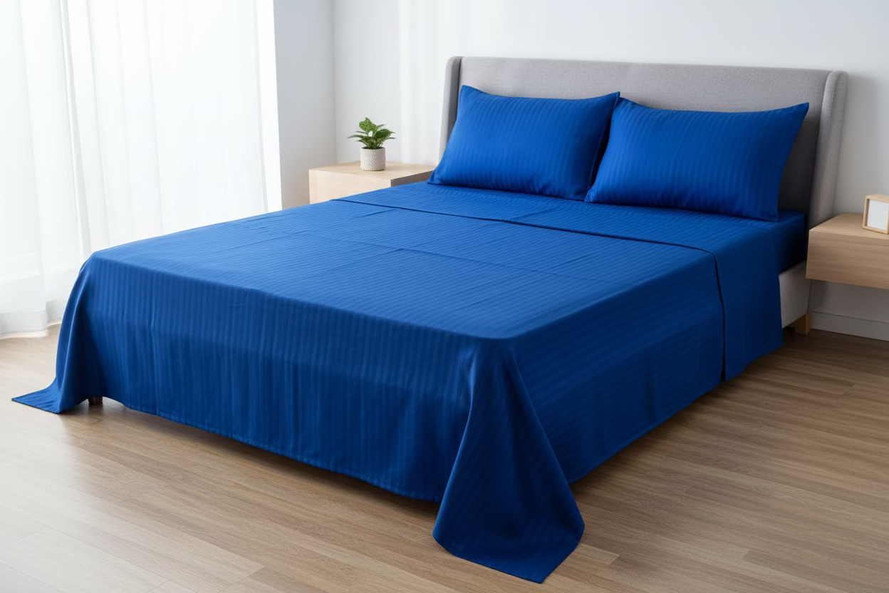 Blue | Hotel Luxury King Size Bedsheet Set