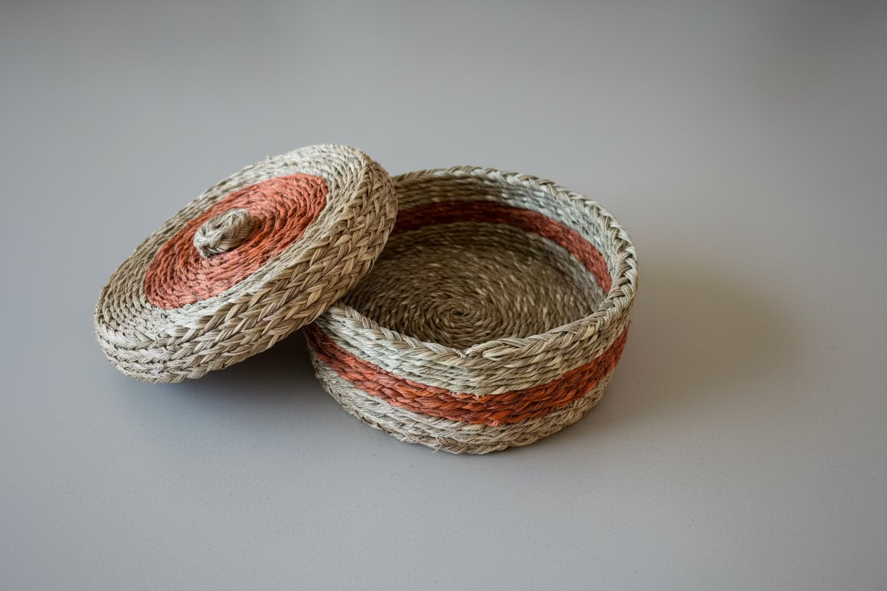 Sunset Ochre Woven Storage Basket