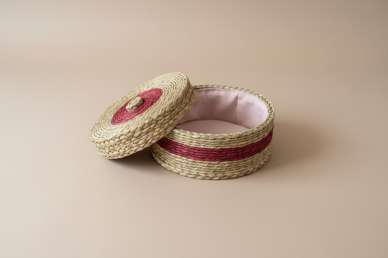 Berry Wine Woven Storage Basket