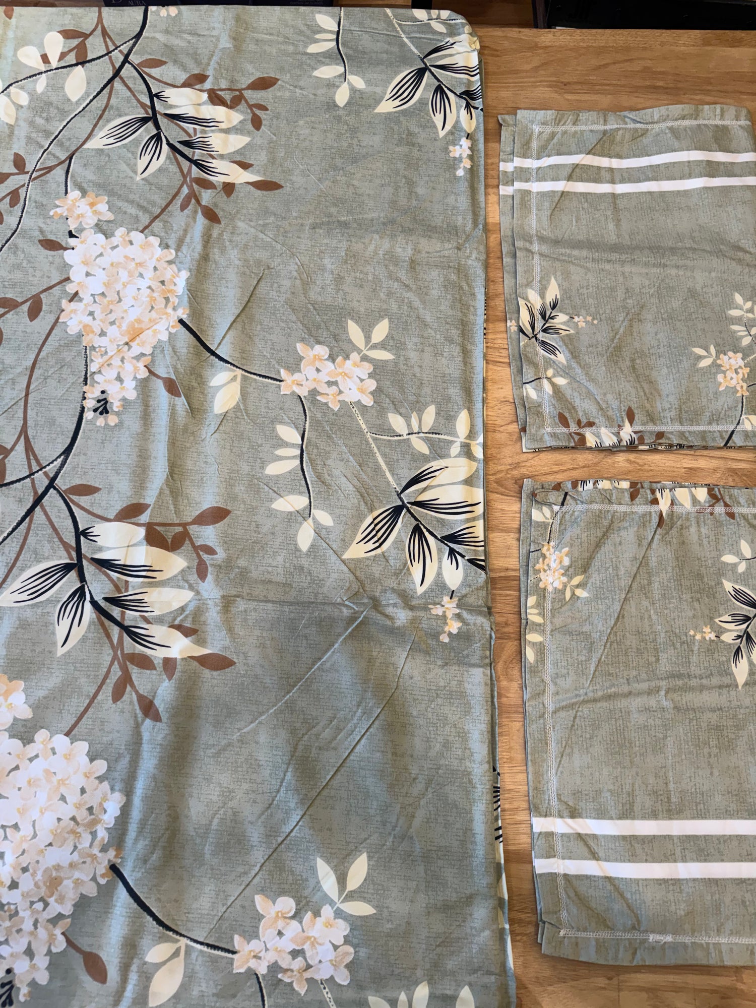 Sage Hydrangea Oliver Super King Size Bedsheet