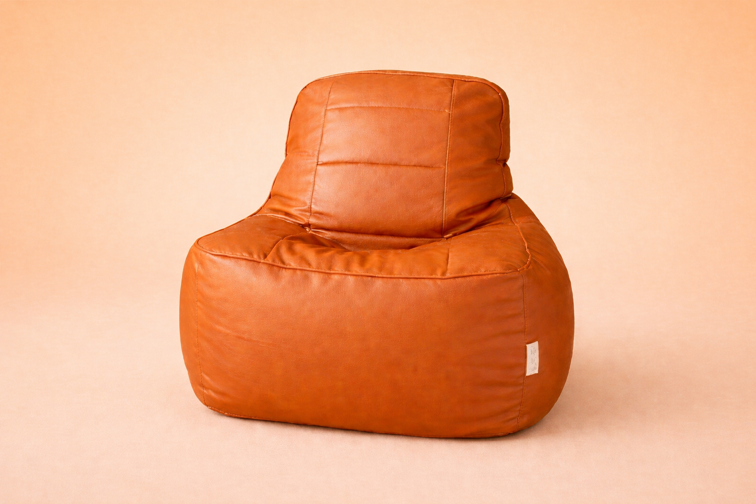 Orange Leatherette Rester Bean Bag – Ergonomic Luxury Lounger