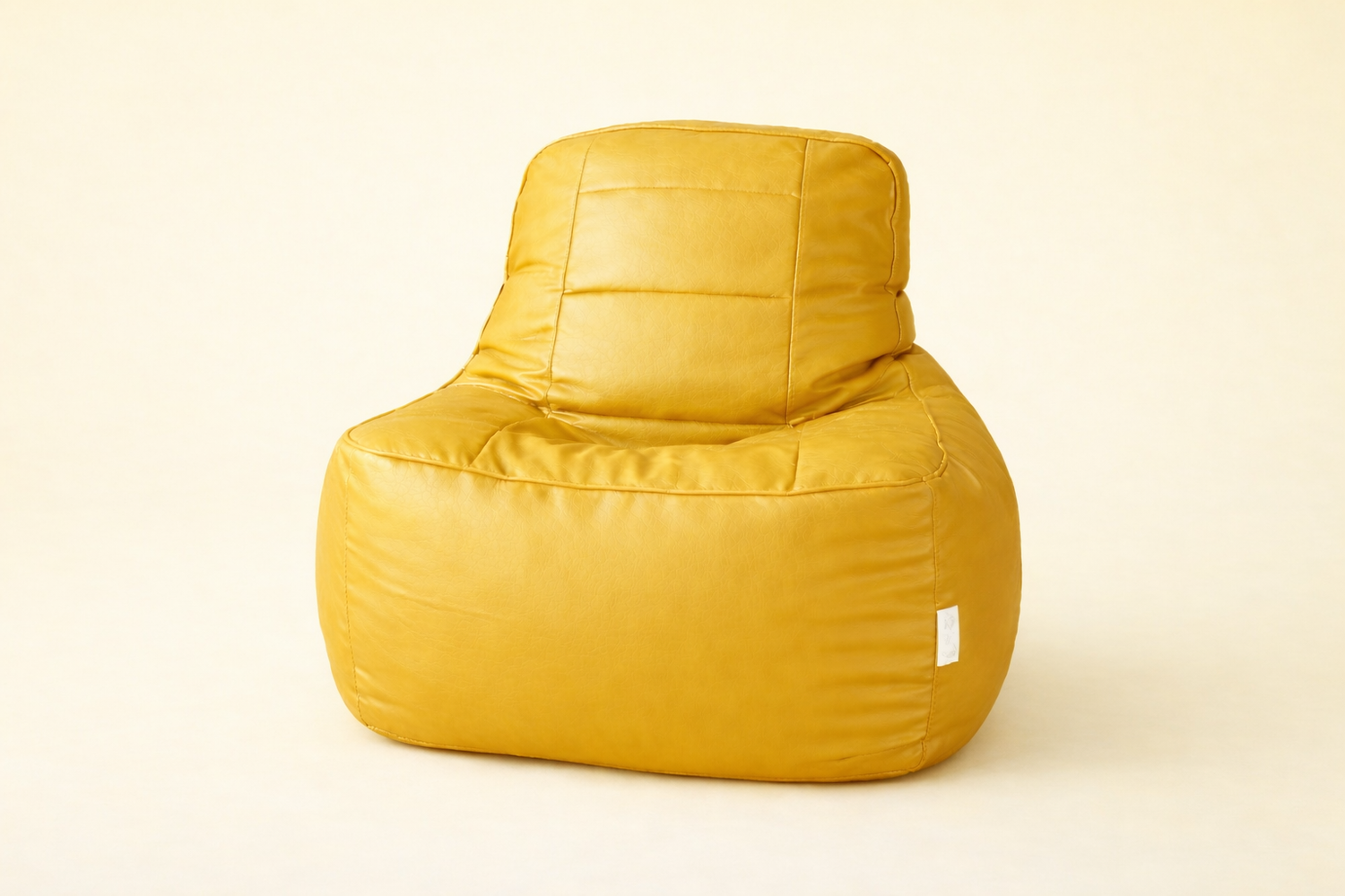 Yellow Leatherette Rester Bean Bag – Elegant Ergonomic Lounger Chair