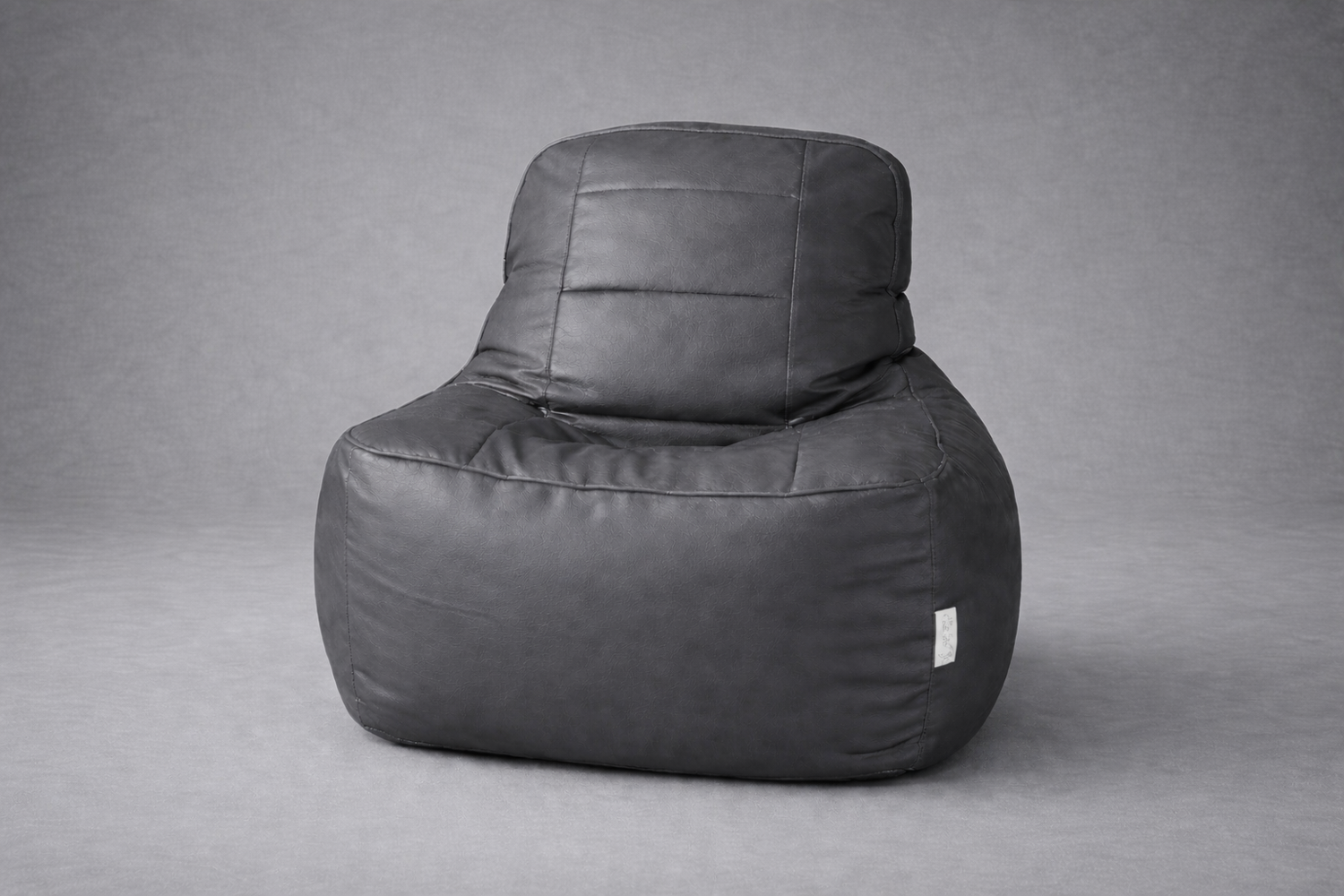 Dark Gray Leatherette Rester Bean Bag – Premium Ergonomic Lounger Chair