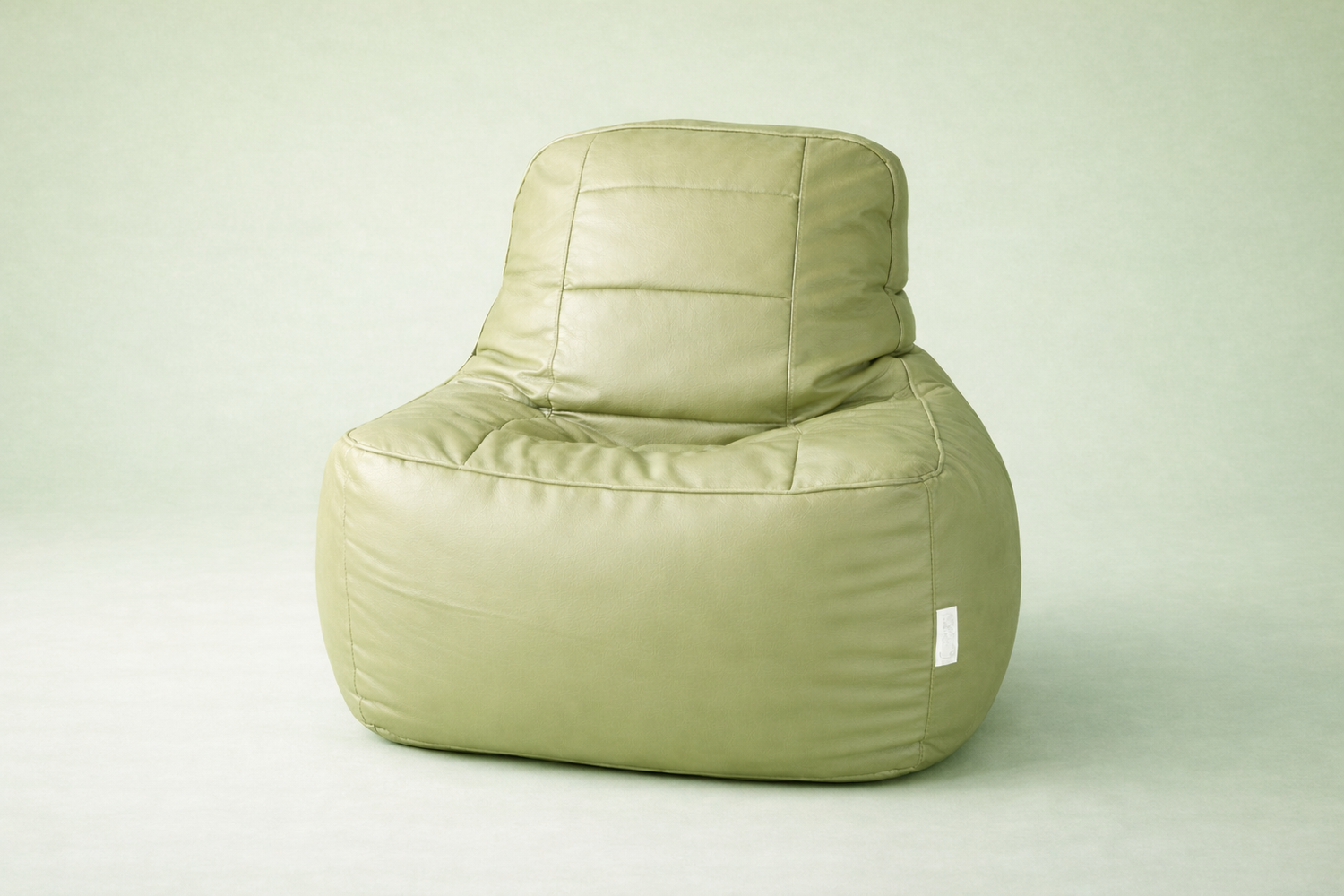 Sage Green Leatherette Rester Bean Bag – Elegant Ergonomic Lounger Chair