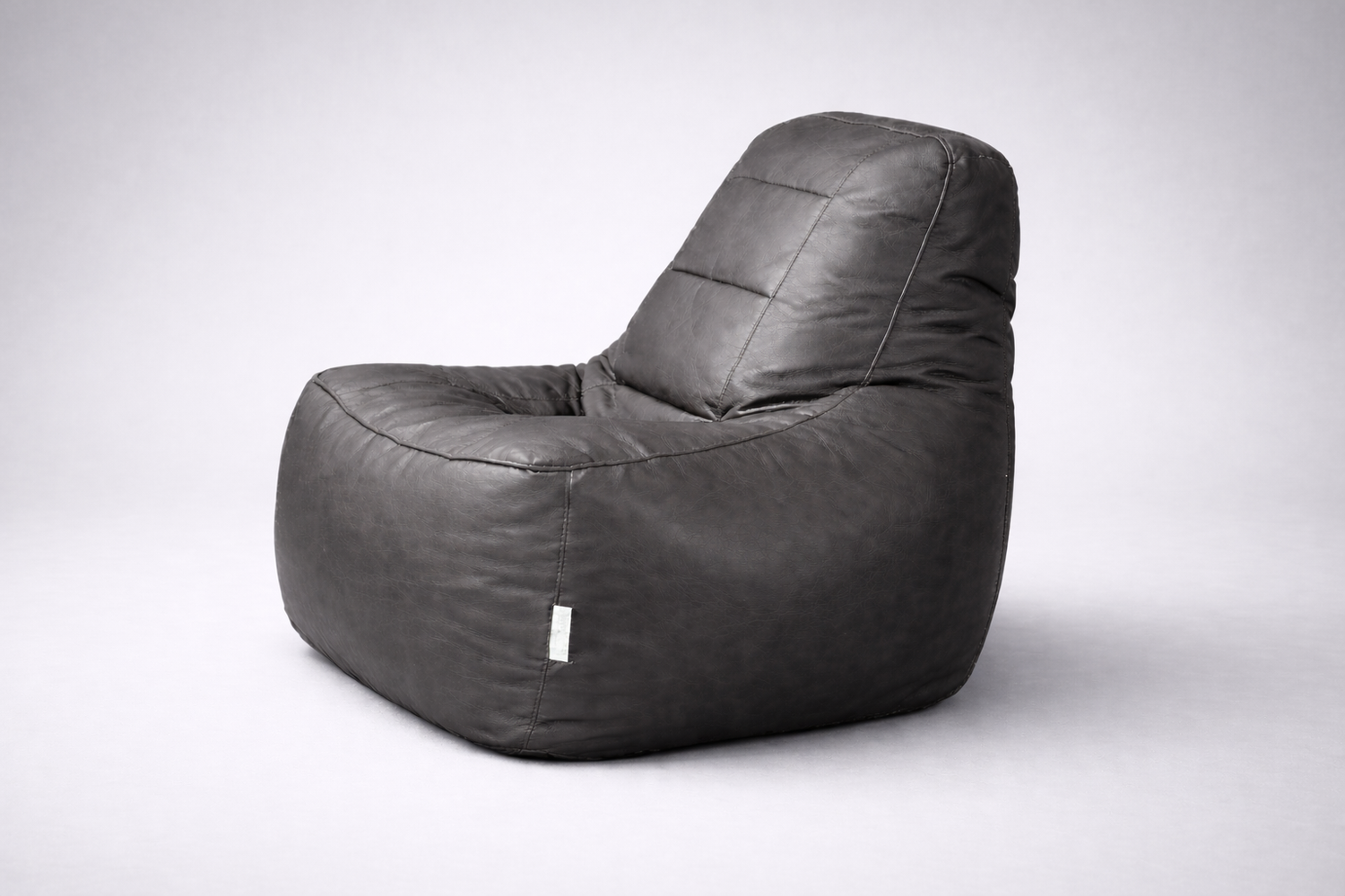 Dark Gray Leatherette Rester Bean Bag – Premium Ergonomic Lounger Chair