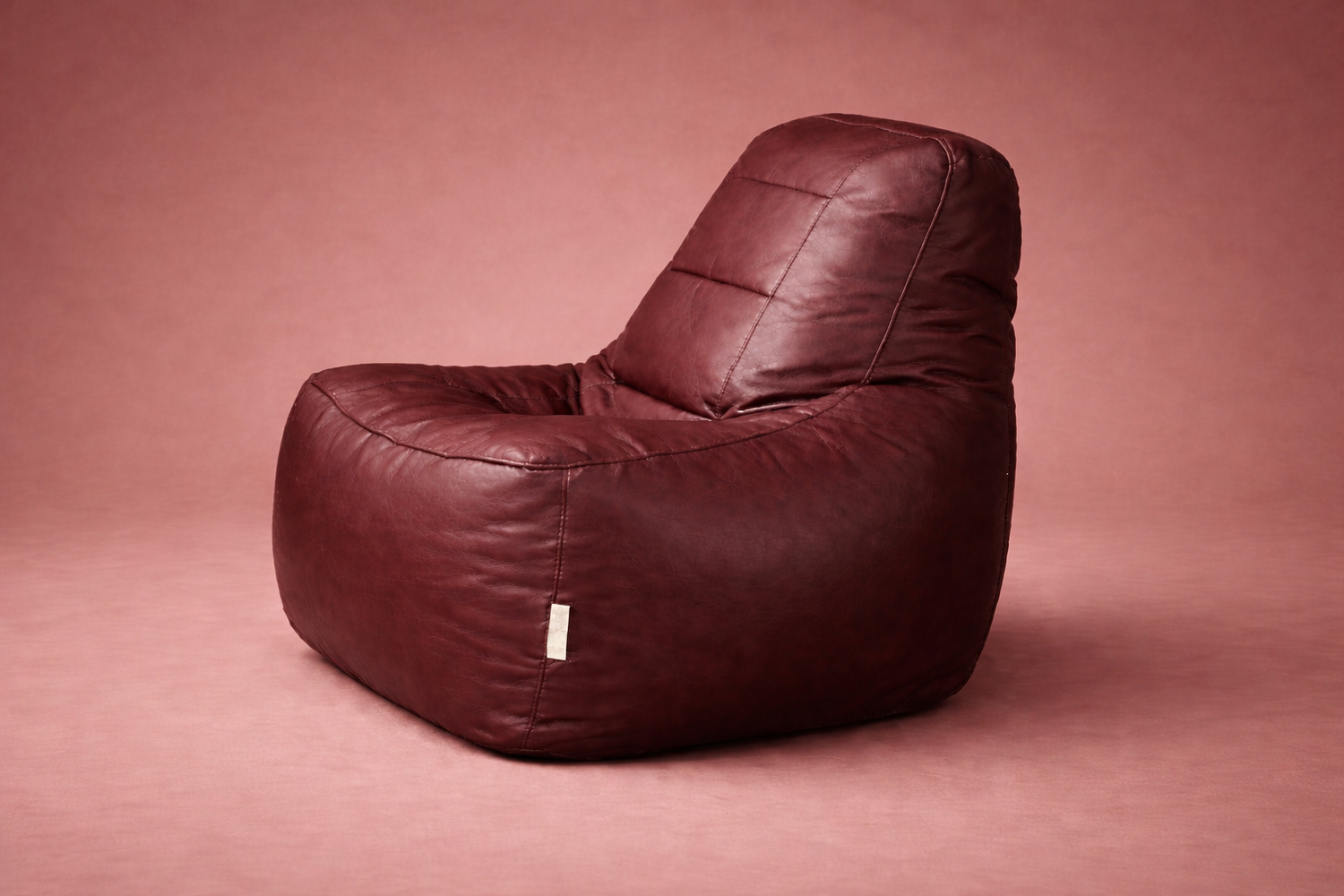 Maroon Leatherette Rester Bean Bag – Luxury Ergonomic Lounger Chair