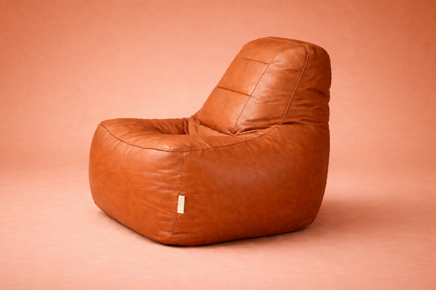 Orange Leatherette Rester Bean Bag – Ergonomic Luxury Lounger