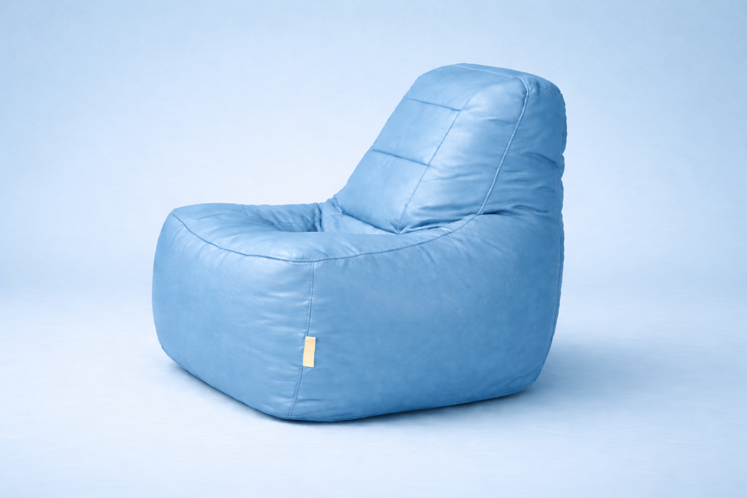 Light Blue Leatherette Rester Bean Bag – Premium Ergonomic Lounger Chair