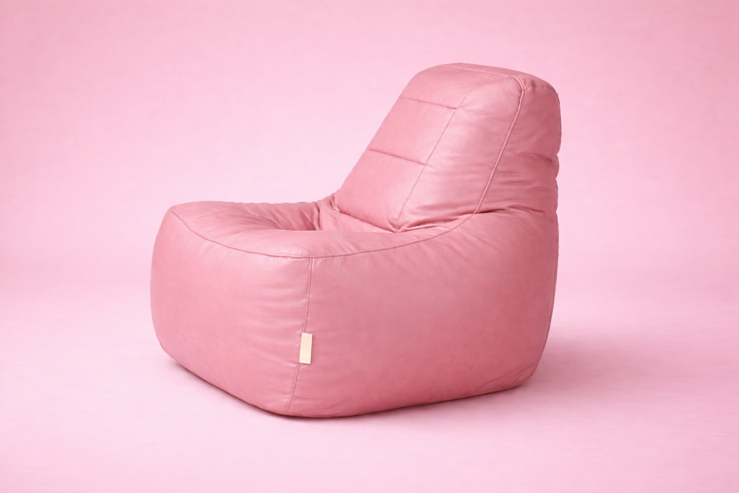 Pink Leatherette Rester Bean Bag – Elegant Ergonomic Lounger Chair
