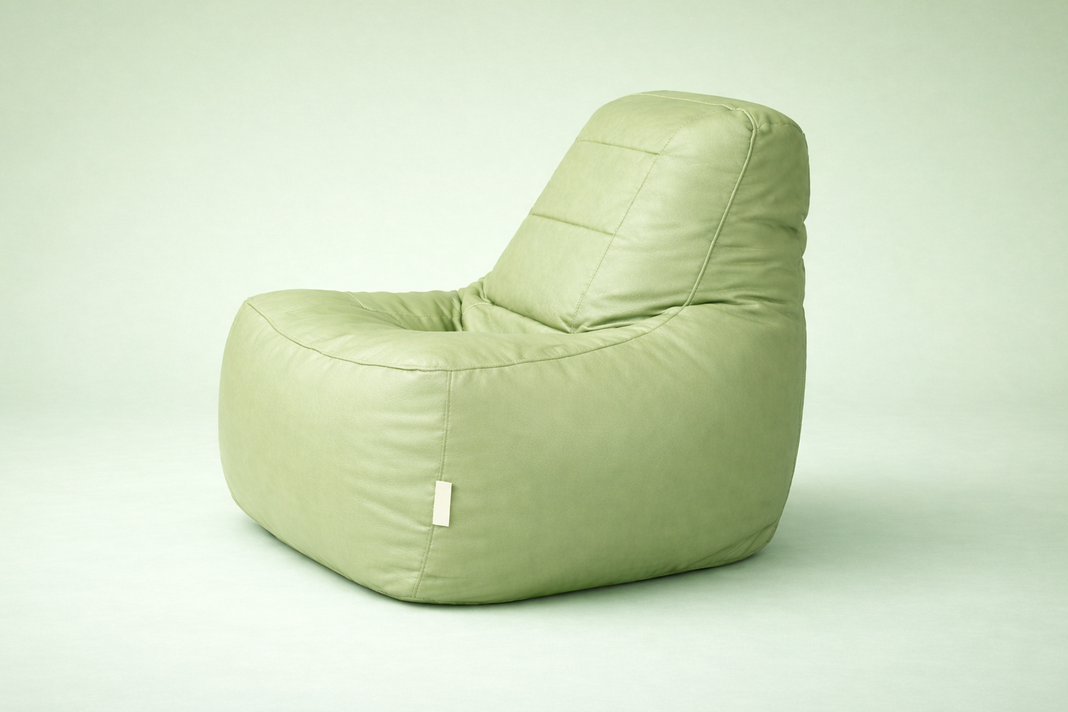Sage Green Leatherette Rester Bean Bag – Elegant Ergonomic Lounger Chair