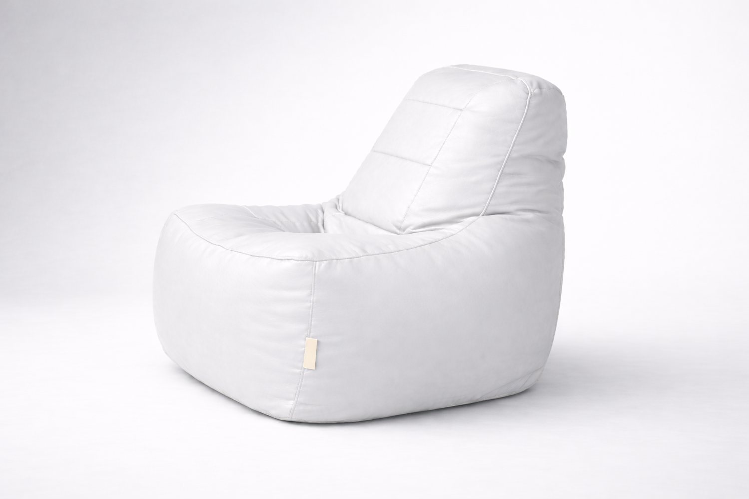 White Leatherette Rester Bean Bag – Premium Ergonomic Lounger Chair