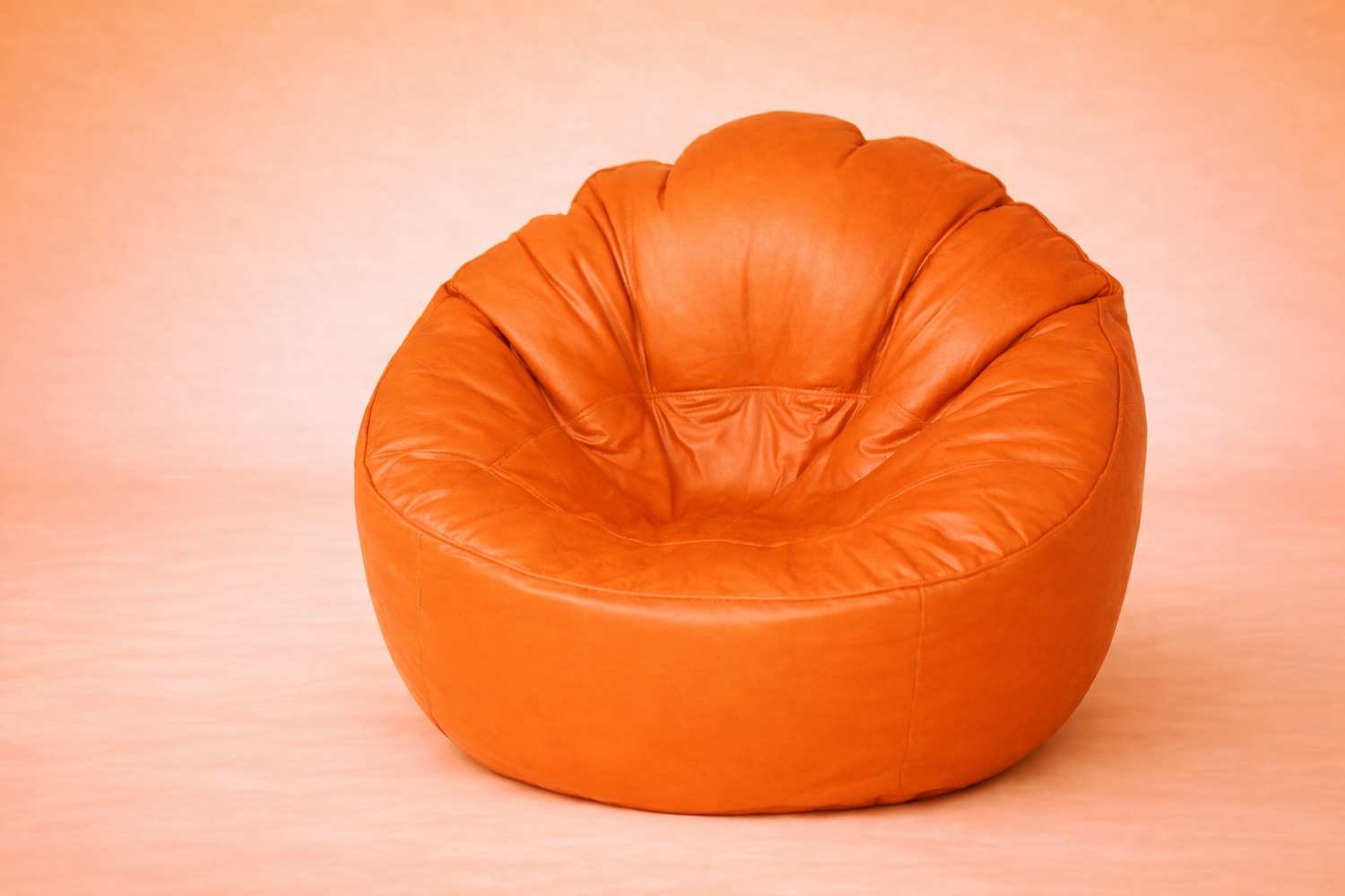 Orange Mudda Bean Bag – Premium Leather Seat