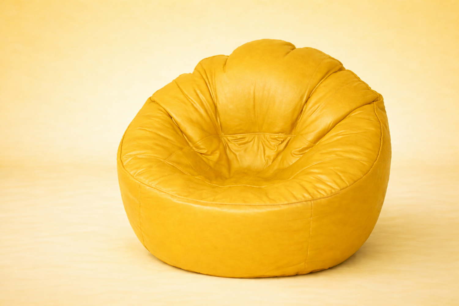 Yellow Mudda Bean Bag – Premium Leather Seat
