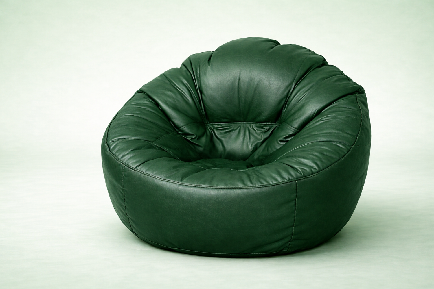 Dark Green Mudda Bean Bag – Premium Leather Seat