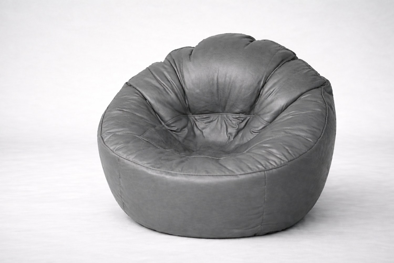 Charcoal Grey Mudda Bean Bag – Leather Lounge Seat