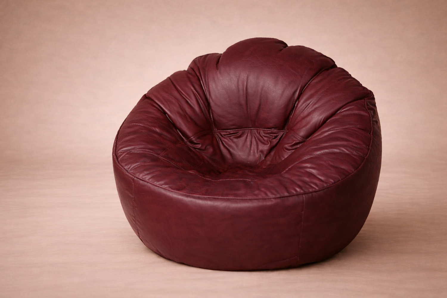 Maroon Mudda Bean Bag – Premium Leather Seat