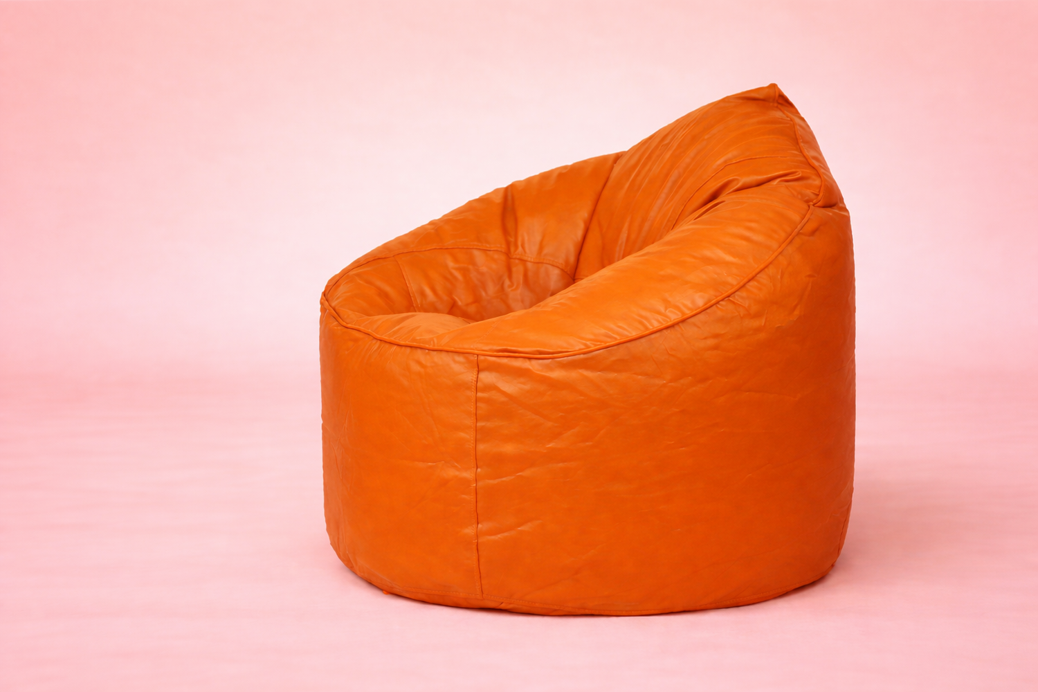 Orange Mudda Bean Bag – Premium Leather Seat