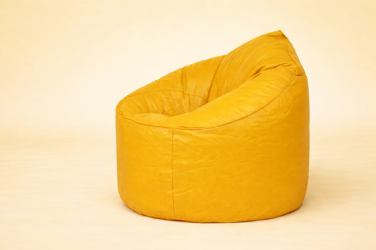 Yellow Mudda Bean Bag – Premium Leather Seat