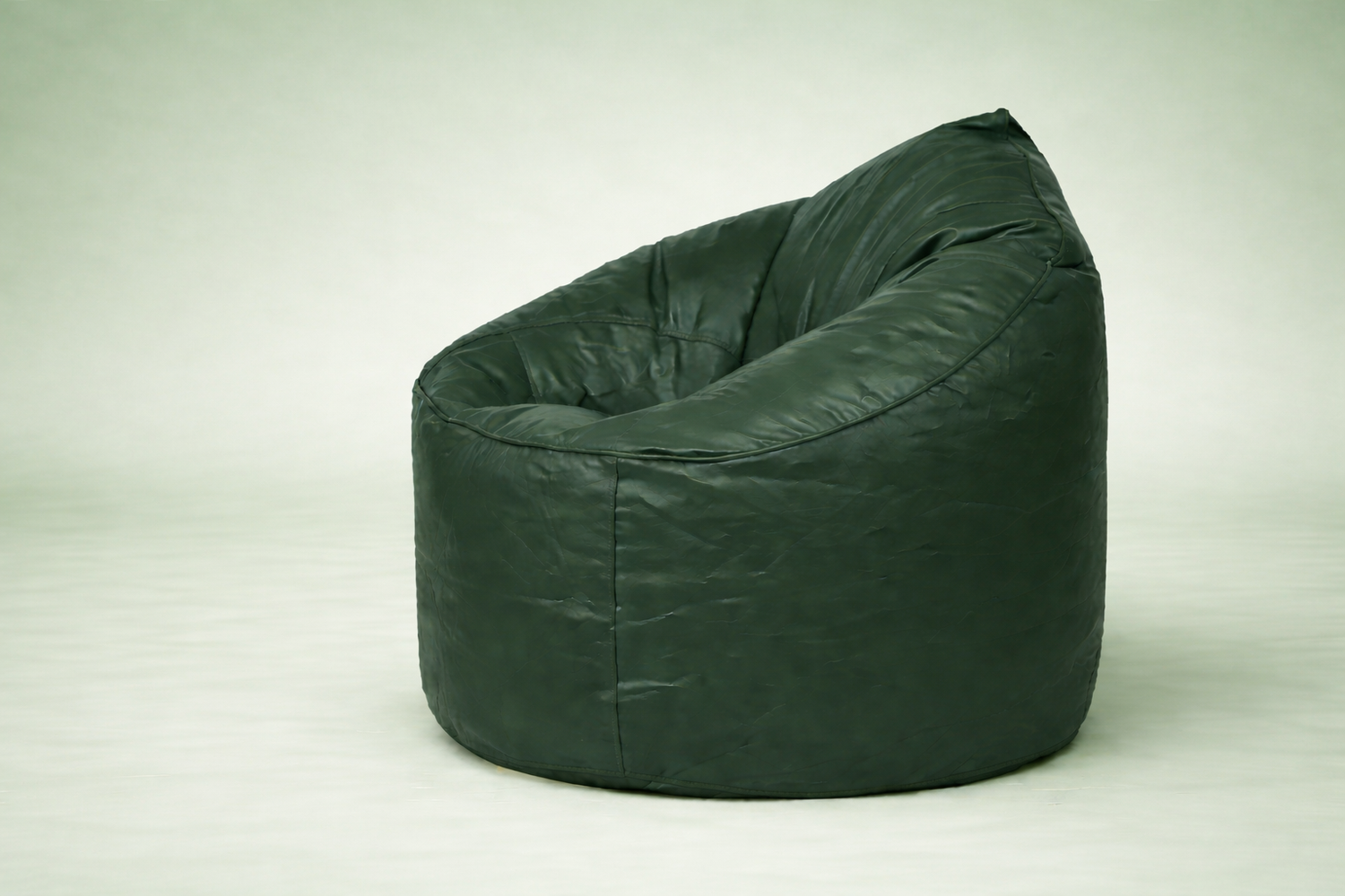 Dark Green Mudda Bean Bag – Premium Leather Seat