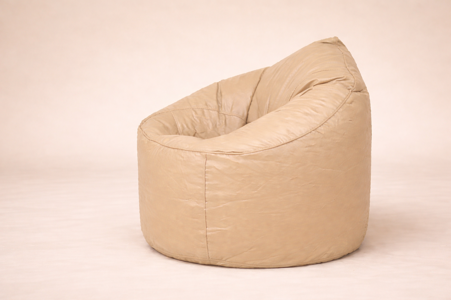 Beige Mudda Bean Bag – Premium Leather Seat
