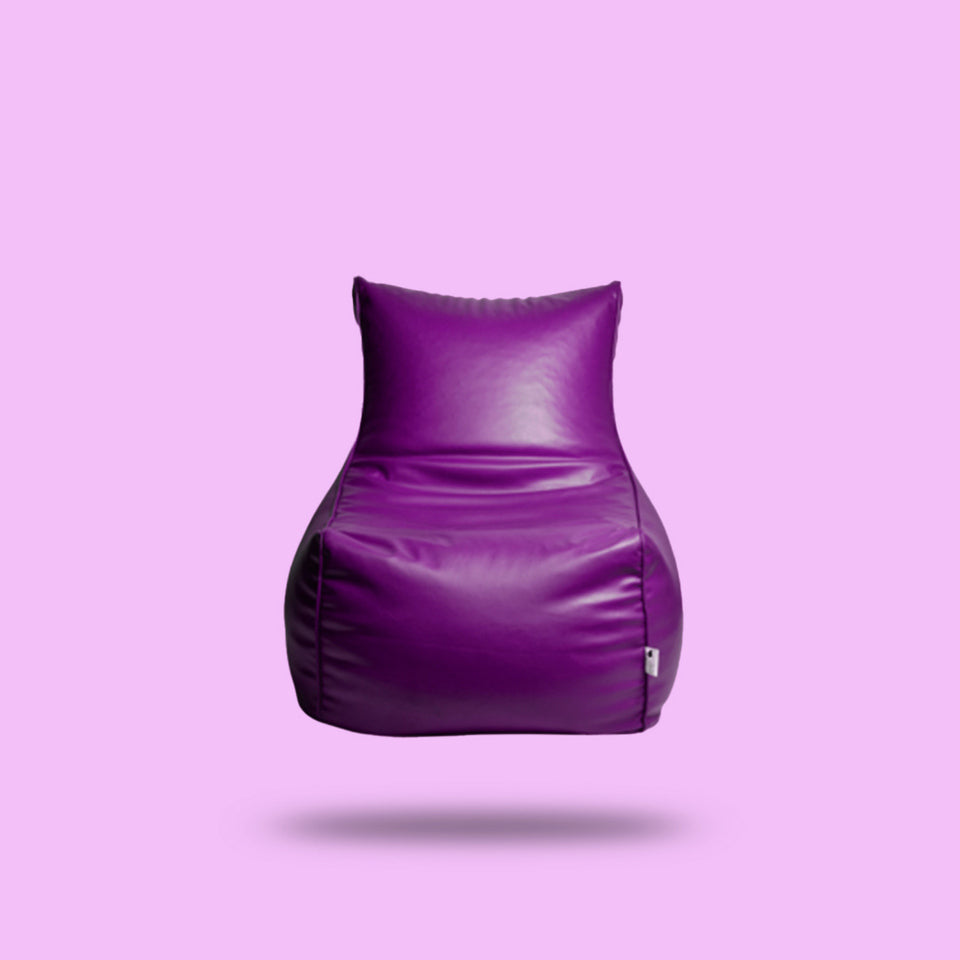 Purple Lounger Bean Bag with Beans