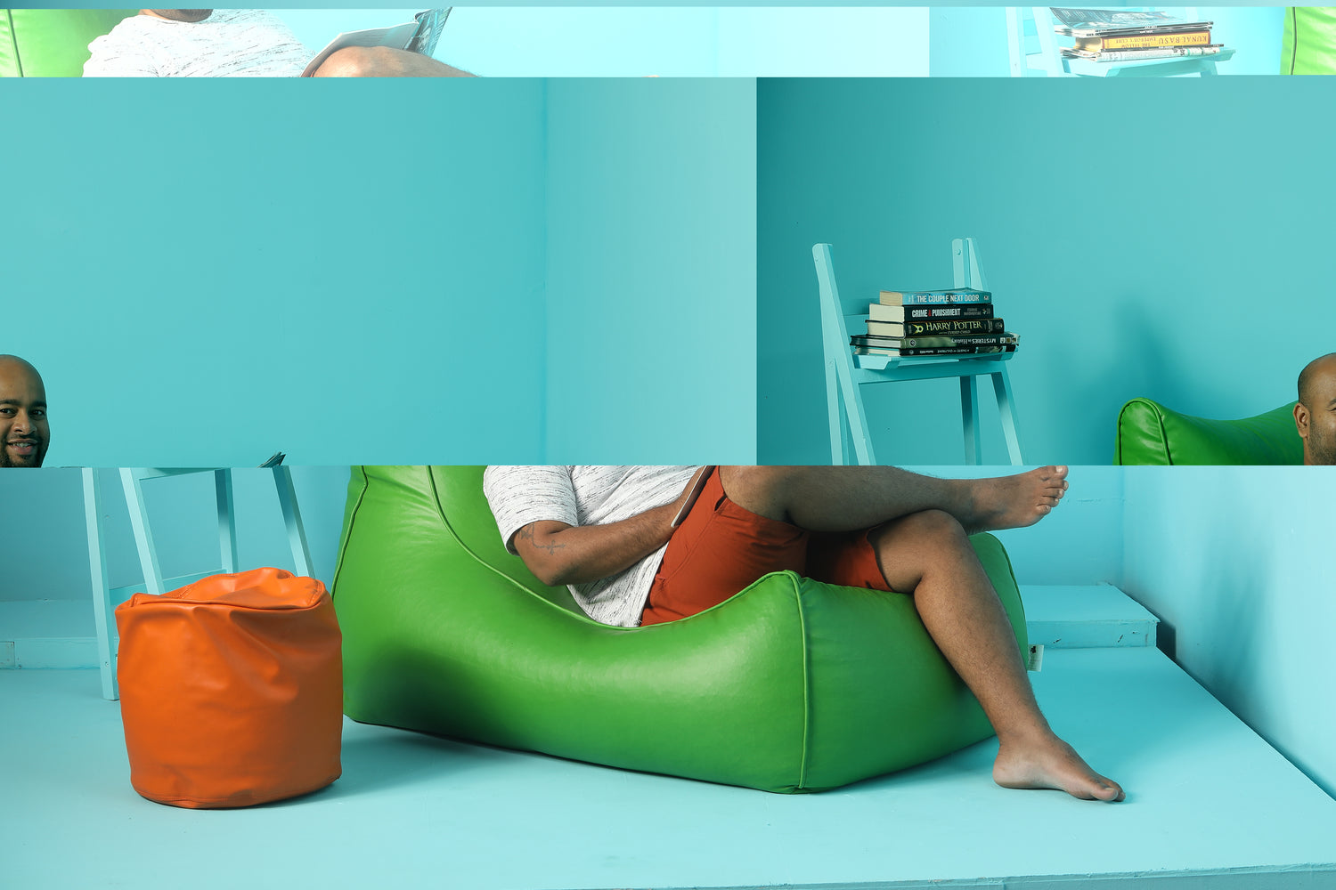 Parakeet Green Lounger Bean Bag Cover Only