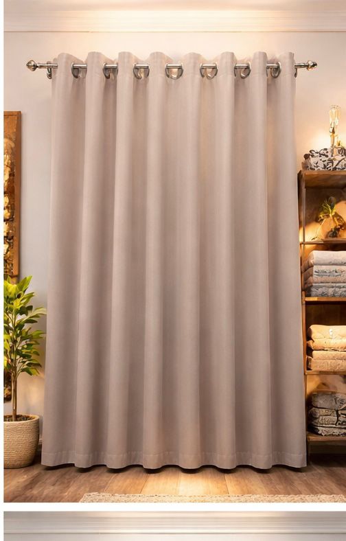 Elegant Beige Blackout Curtain