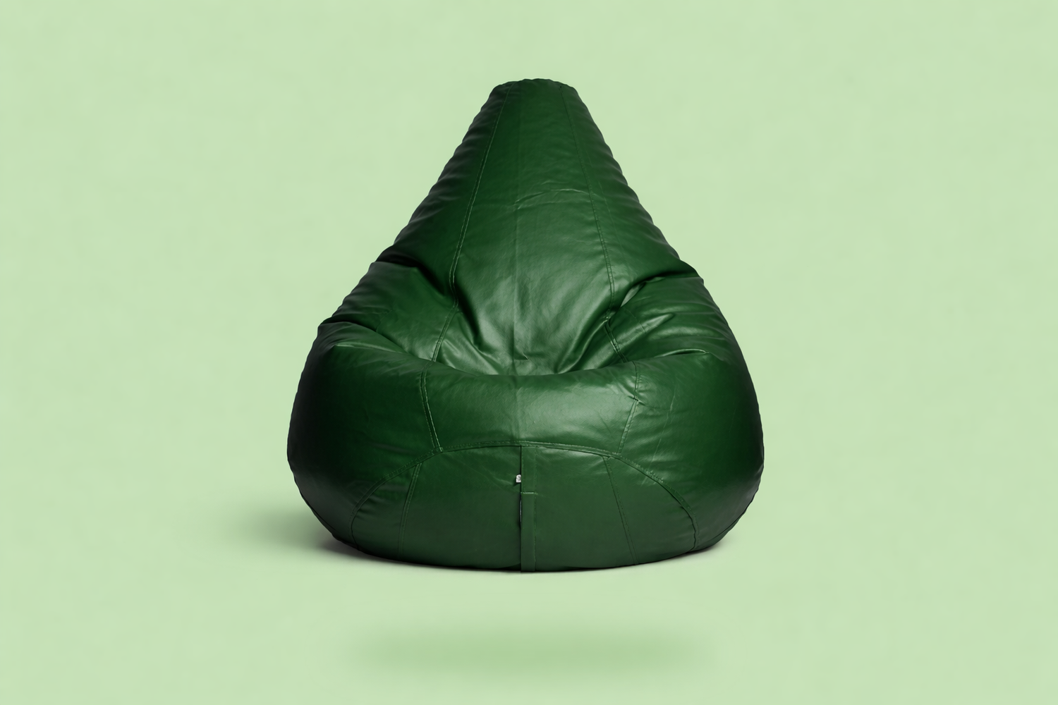 Classic Sac Dark Green Leatherette Bean Bag Chair – Premium Home Seating