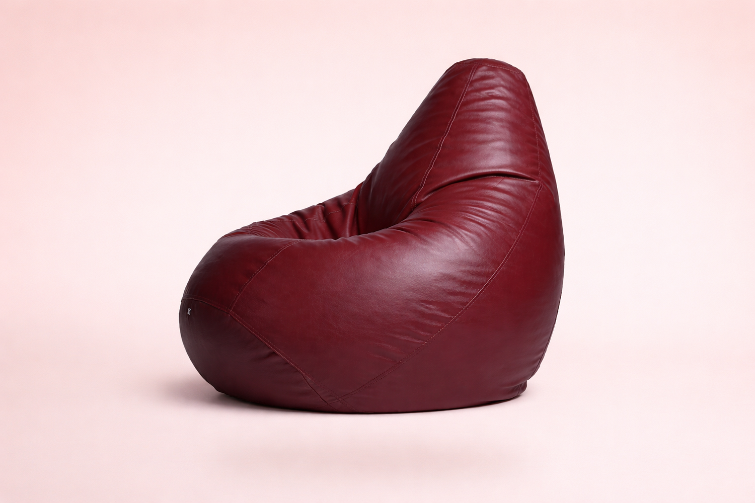 Classic Sac Maroon Leatherette Bean Bag Chair – Luxury Lounge Seating