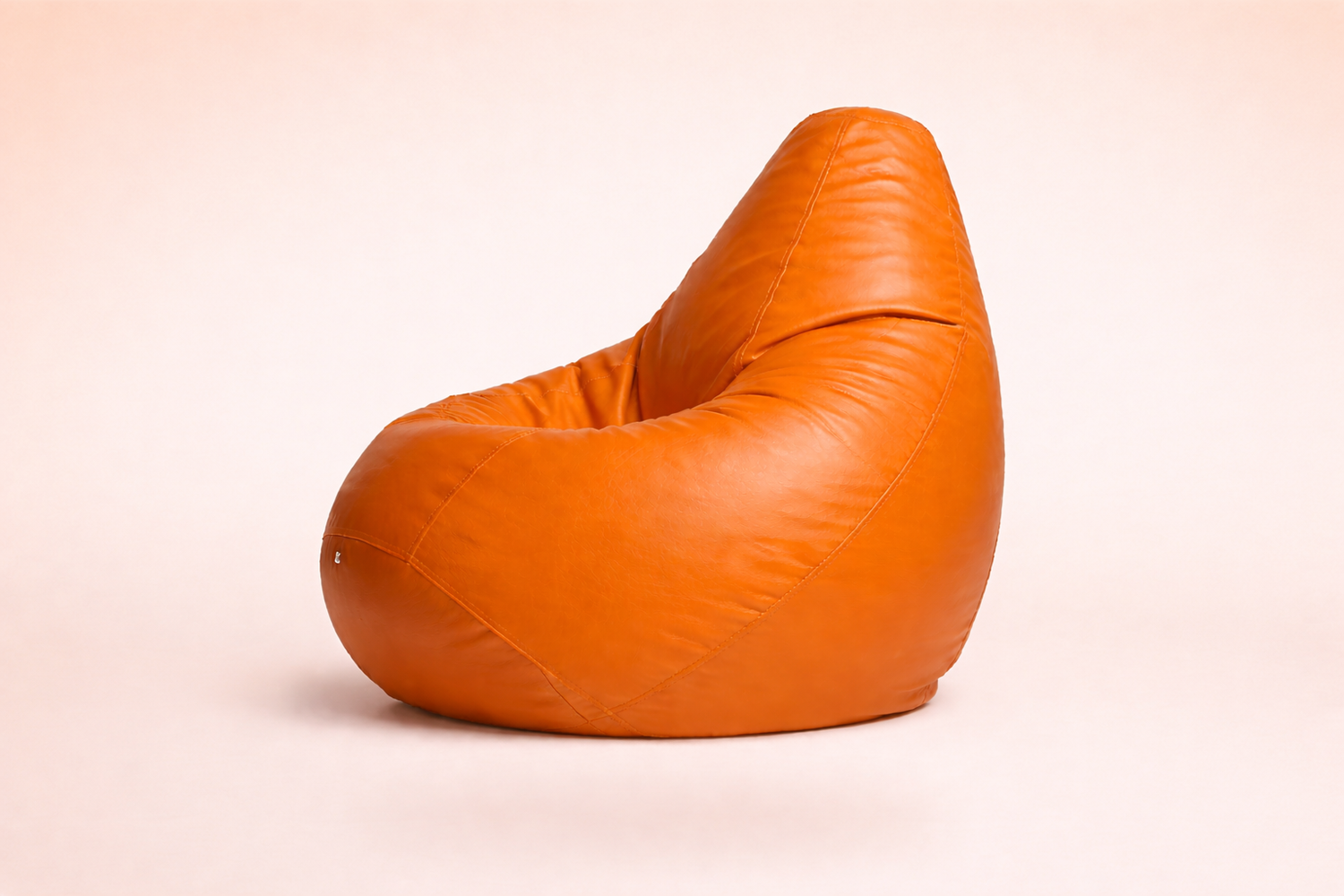 Classic Sac Orange Leatherette Bean Bag Chair – Bold Luxury Seating