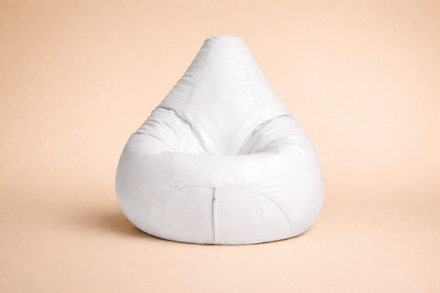 Classic Sac White Leatherette Bean Bag Chair – Premium Home Seating