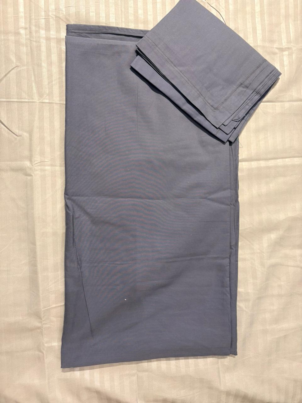 King‑Size Grey Plain Bedsheet
