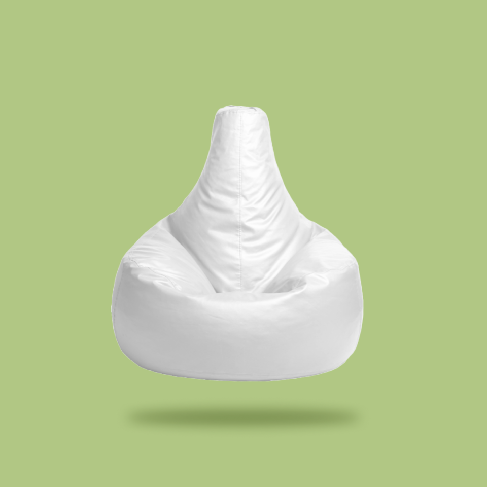 White Gaming Bean Bag with Beans