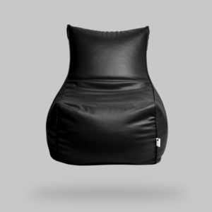 Lounger Black - Leather Bean bag chair