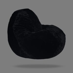 Classic Sack - Faux Fur || Black| (With bean)Teardrop shape