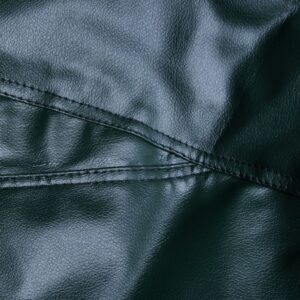 Dark Green Bean bag with beans - Classic Sack Leather fabric