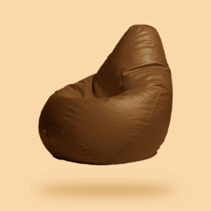 Clay brown - beanbag with beans - Leather
